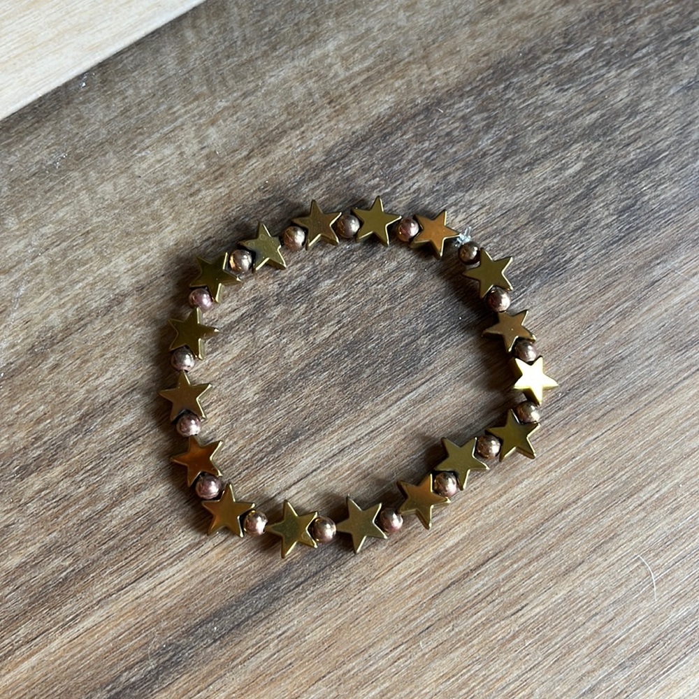 Beautiful Handmade Bracelet Golden Stars *wear solo or stack with more!*